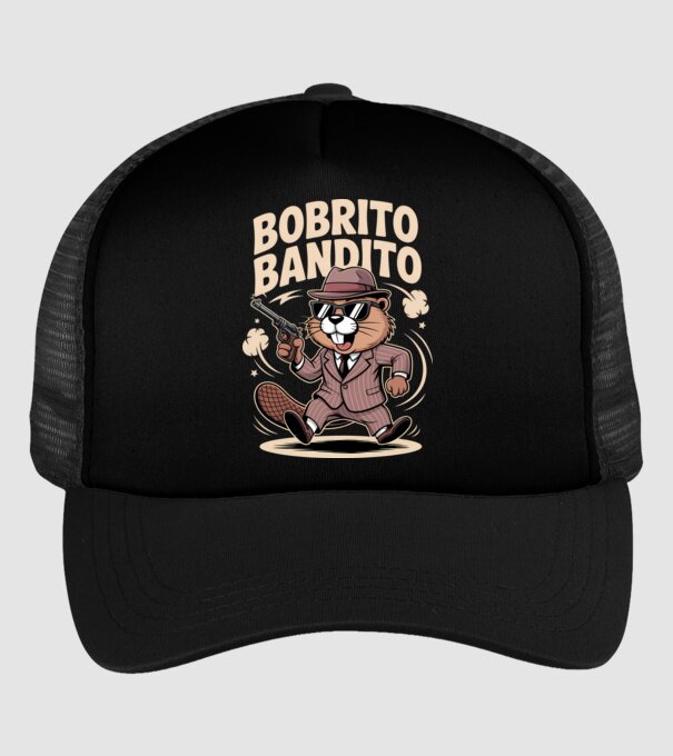 Bobrito Bandito model negru pe tricou