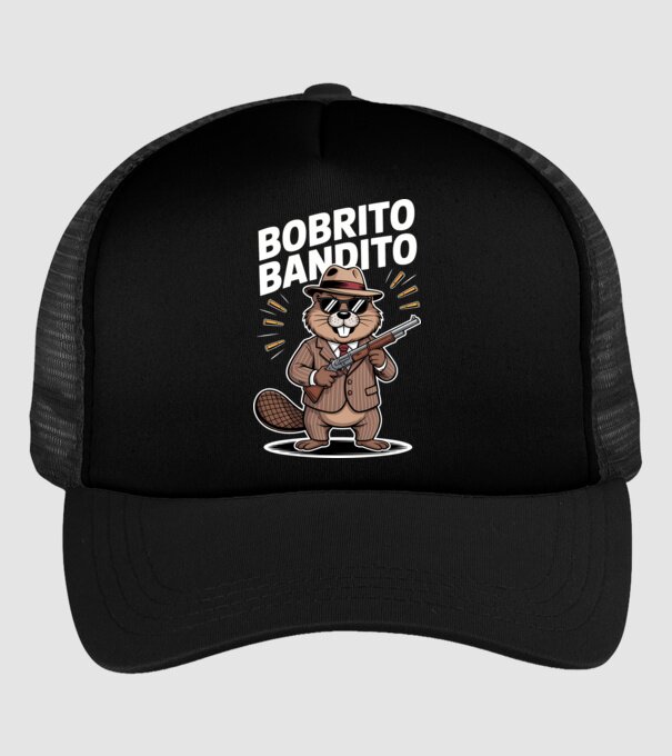 Bobrito Bandito model negru pe tricou