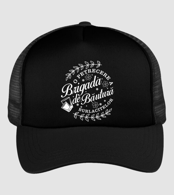 Brigada de băutură model negru pe tricou
