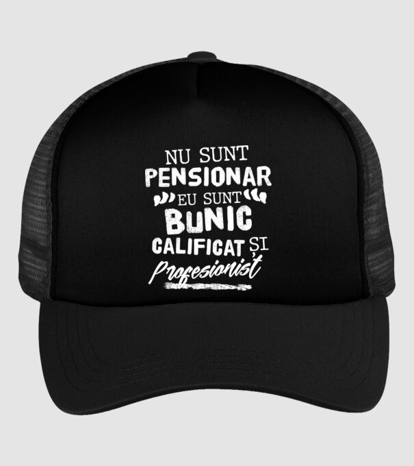 Bunicul profesionist model negru pe tricou