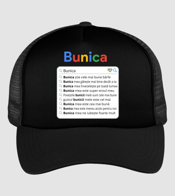 căutare Google Bunica model negru pe tricou