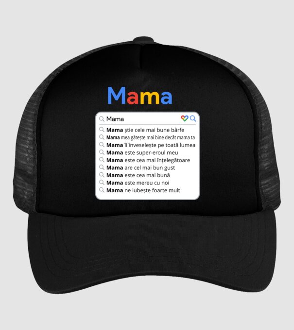 căutare Google Mama model negru pe tricou