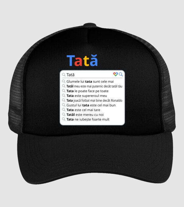 căutare Google Tată model negru pe tricou