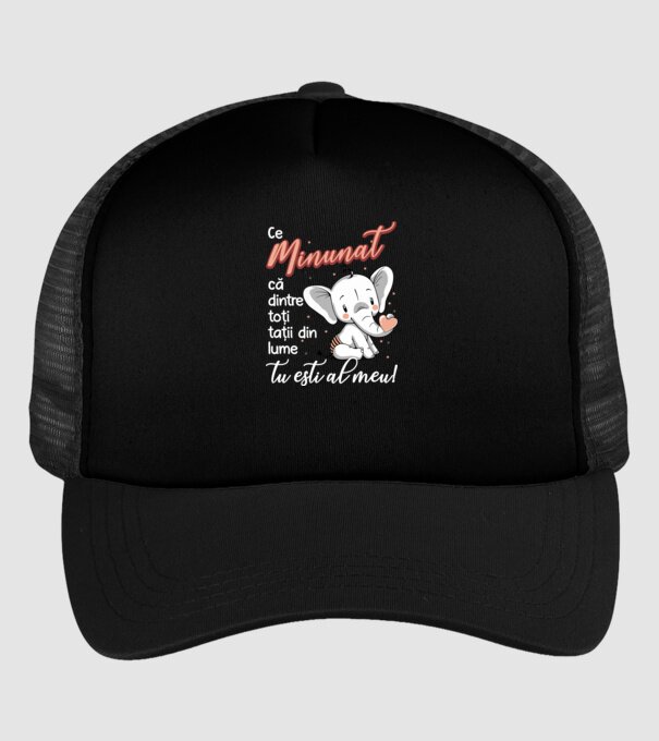 Ce minunat că dintre toți tații din lume, tu ești al meu! model negru pe tricou