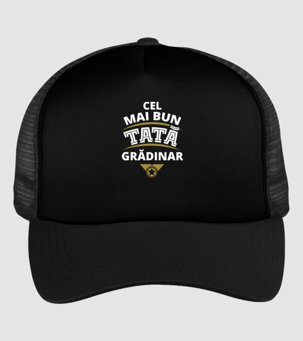 cel mai bun tată grădinar model negru pe tricou