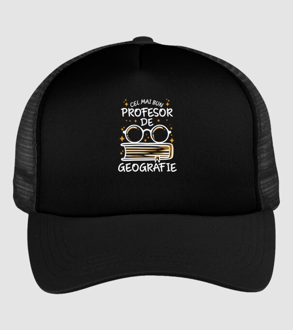 Cel mai profesor geografie model negru pe tricou