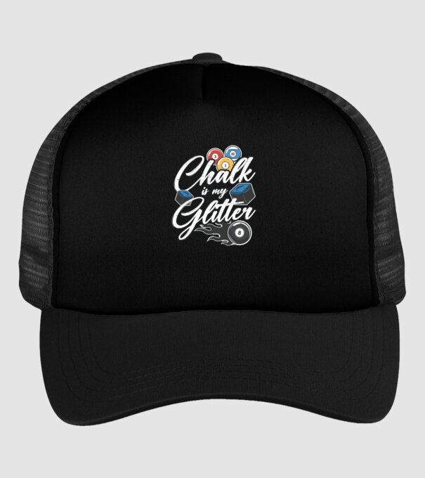 Chalk is my glitter model negru pe tricou