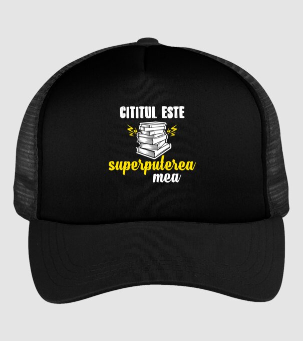 cititul este superputerea mea model negru pe tricou