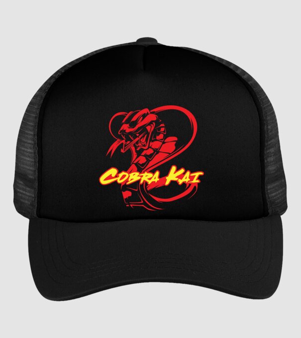 cobra kai simple model negru pe tricou