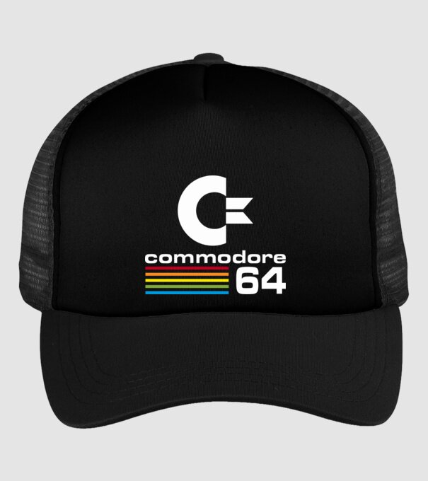 Commodore 64 logo on black model negru pe tricou