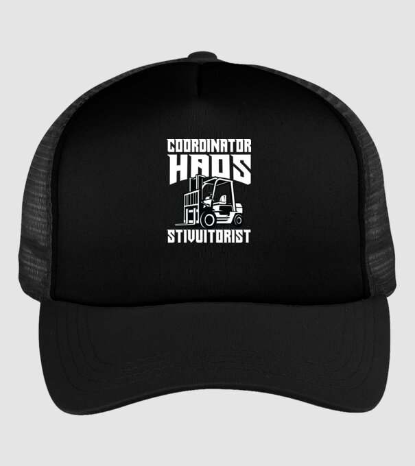 coordonator stivuitorist haos model negru pe tricou