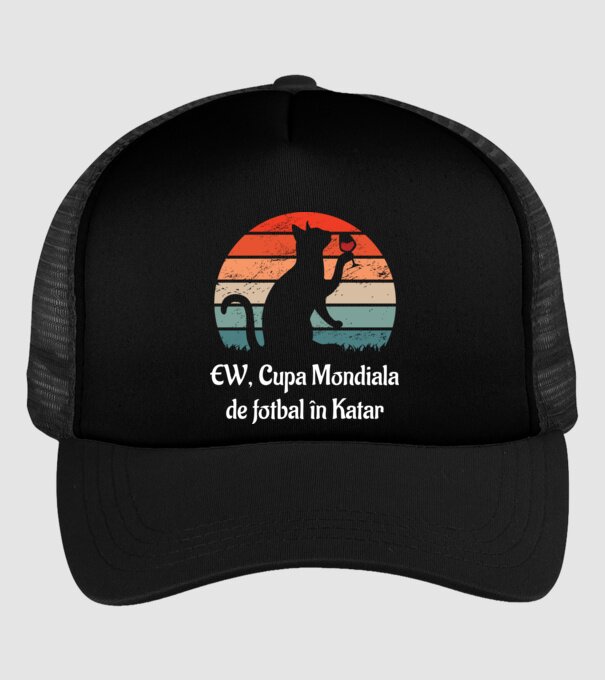 Cupa Mondiala de fotbal în Katar model negru pe tricou