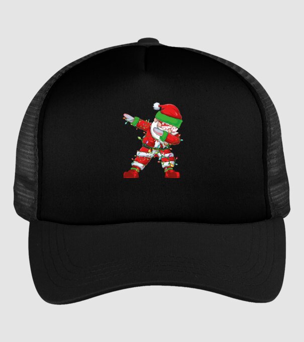 Dab Santa model negru pe tricou