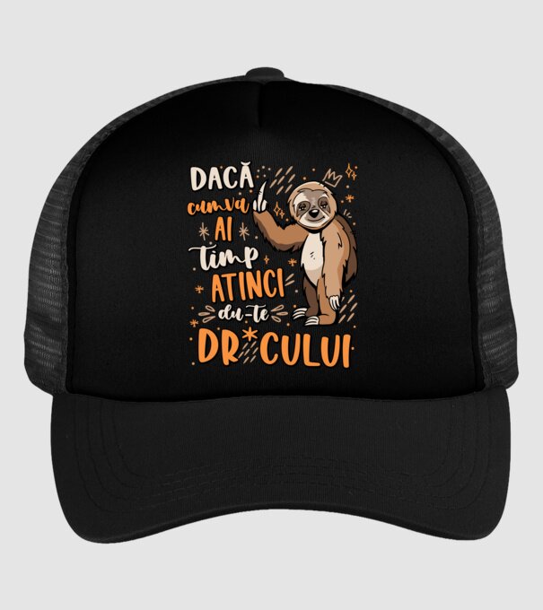 Dacă cumva ai timp, dute dr*cului! model negru pe tricou
