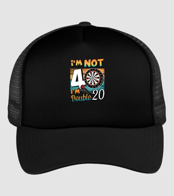 Darts Birthday 40 years old model negru pe tricou