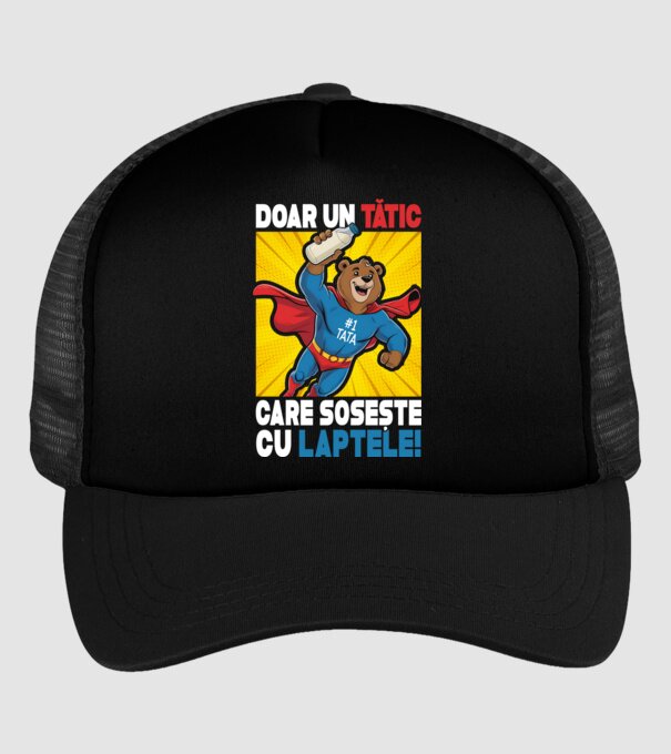 Doar un Tătic Care sosește cu laptele model negru pe tricou