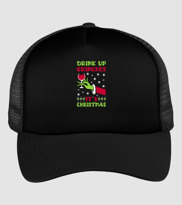 Drink up grinches it's christmas model negru pe tricou