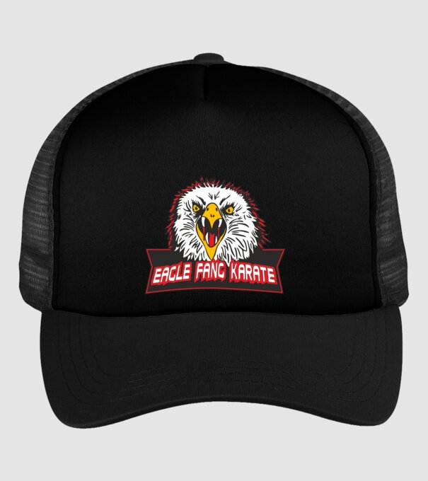 eagle fang karate cobra kai model negru pe tricou