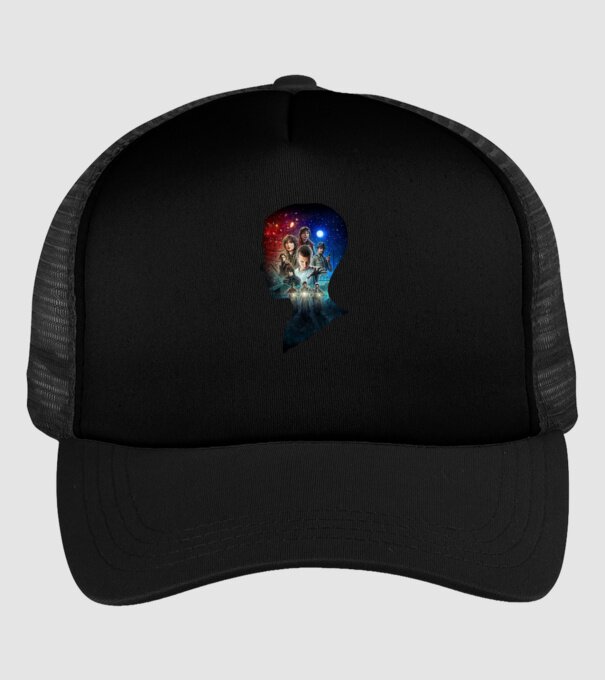 eleven poster head2 model negru pe tricou