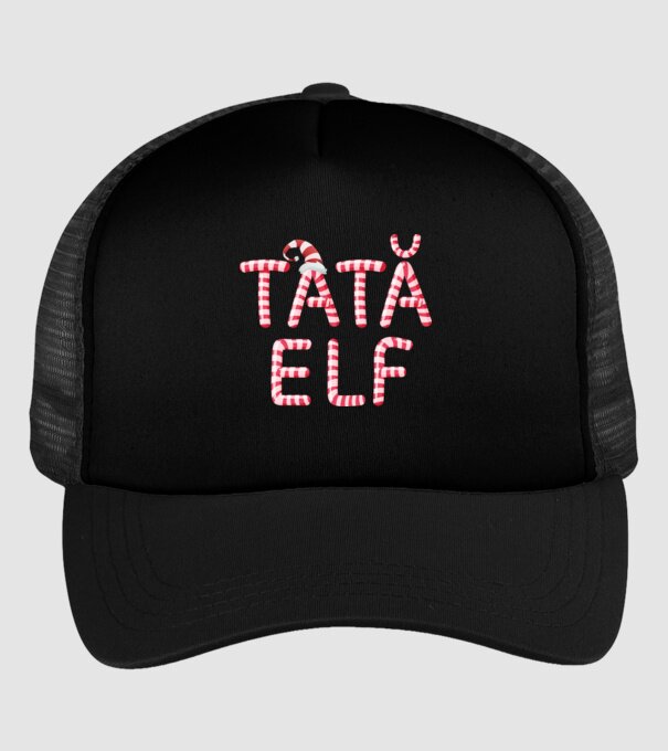 tată elf model negru pe tricou