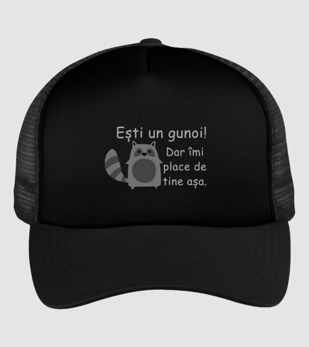 ești un gunoi! dar îmi place de tine așa model negru pe tricou