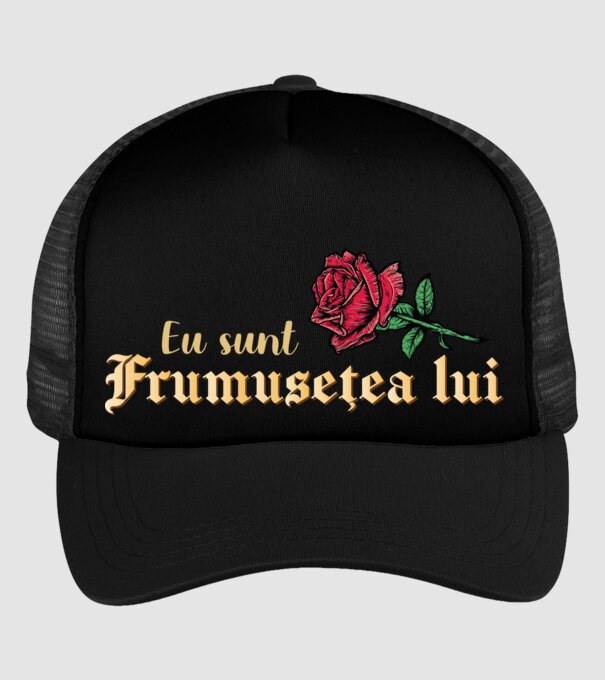 eu sunt frumusețea lui model negru pe tricou