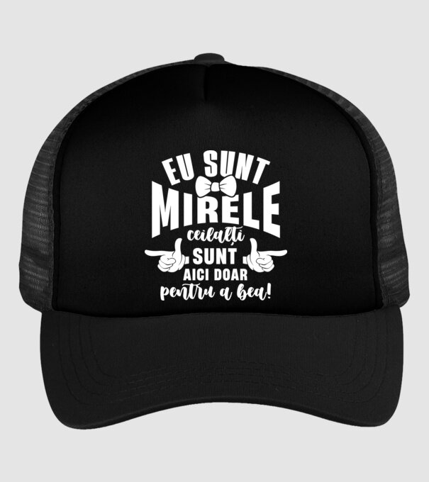 Eu sunt mirele model negru pe tricou