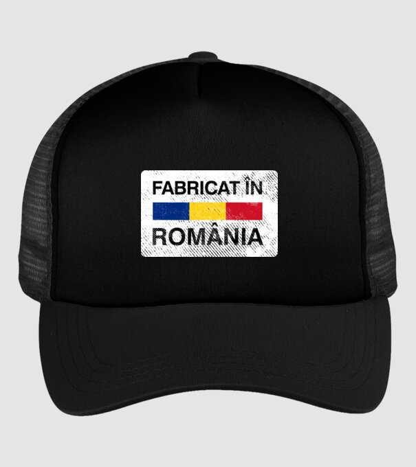Fabricat în România model negru pe tricou