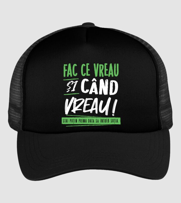 Fac ce vreau și când vreau! model negru pe tricou