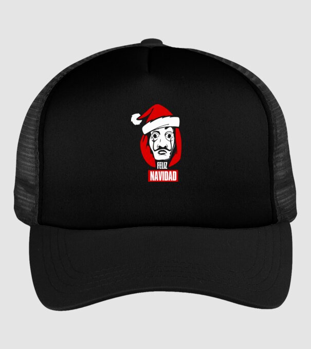 feliz navidad merry christmas money heist model negru pe tricou