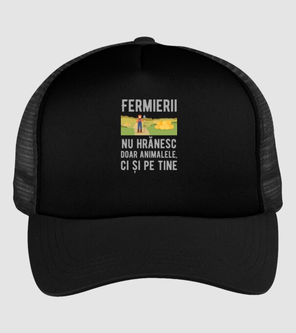 Fermierii nu hrănesc doar animalele, ci și pe tine model negru pe tricou