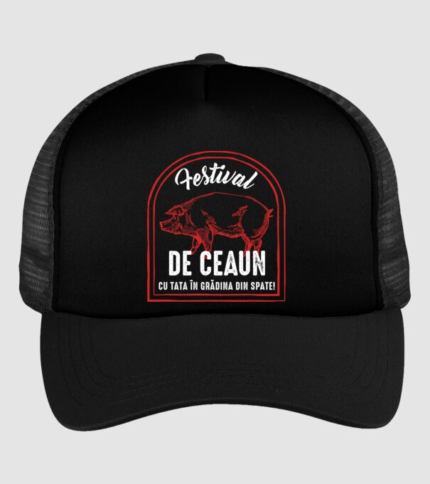 Festival de ceaun - cu tata în grădina din spate! model negru pe tricou