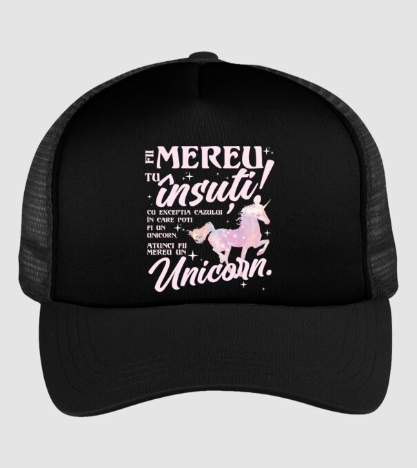 fii mereu tu însuți! cu excepția cazului în care poți fi un unicorn, atunci fii mereu un unicorn. model negru pe tricou