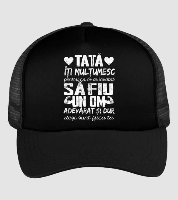 fiică crescută ca fiu Negru model negru pe tricou