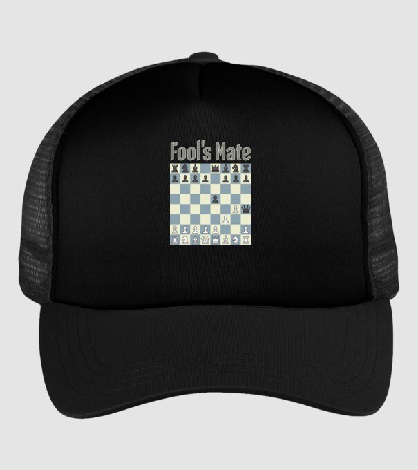 fool's mate model negru pe tricou