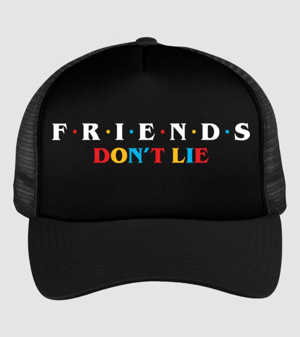 friends dont lie ok model negru pe tricou