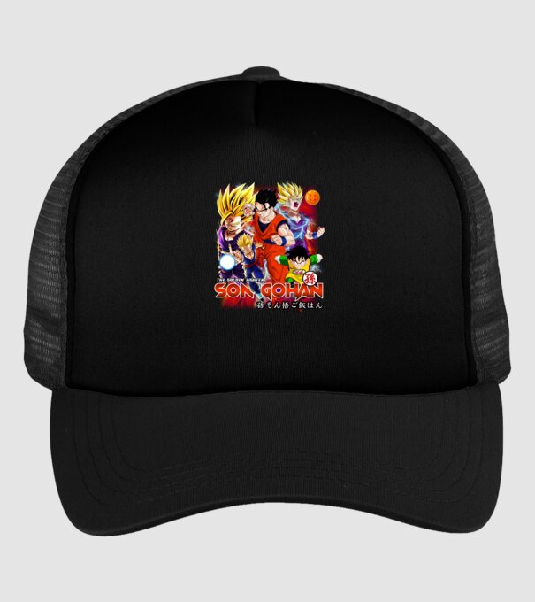 gohan dragonball model negru pe tricou