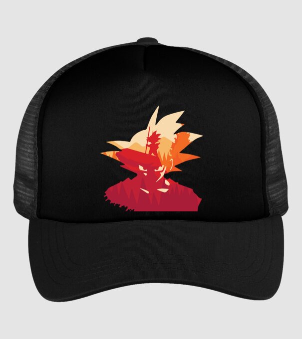 goku head model negru pe tricou