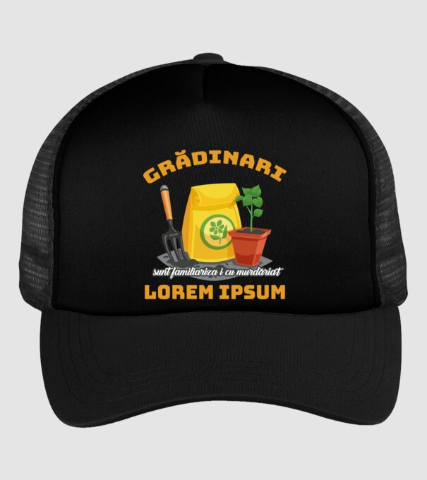 Grădinari model negru pe tricou