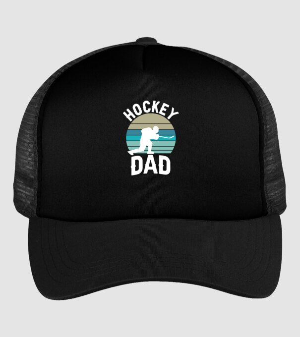Hockey dad model negru pe tricou