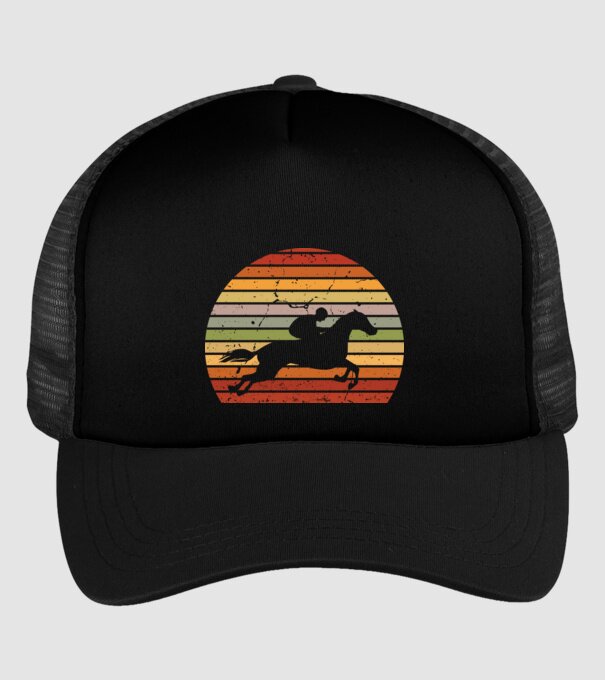 horse race model negru pe tricou