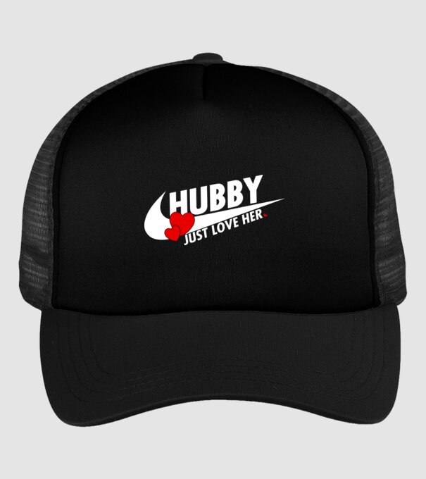 Hubby Just love her alb model negru pe tricou