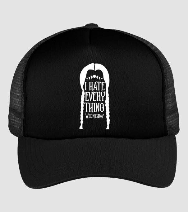I hate everything model negru pe tricou