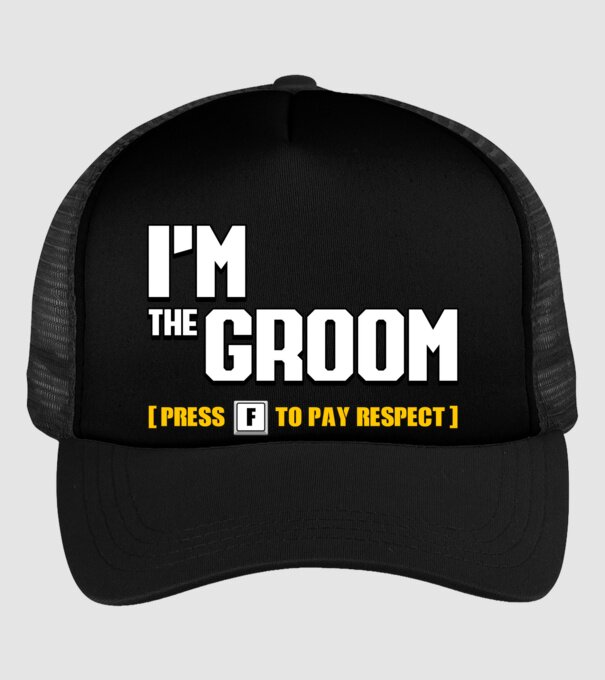 I'm the Groom model negru pe tricou