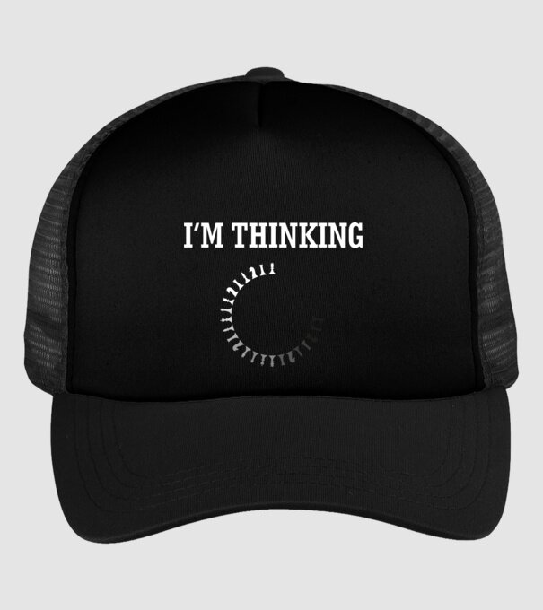 Im thinking model negru pe tricou