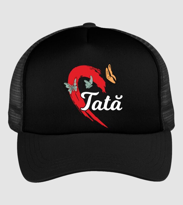 Tată model negru pe tricou