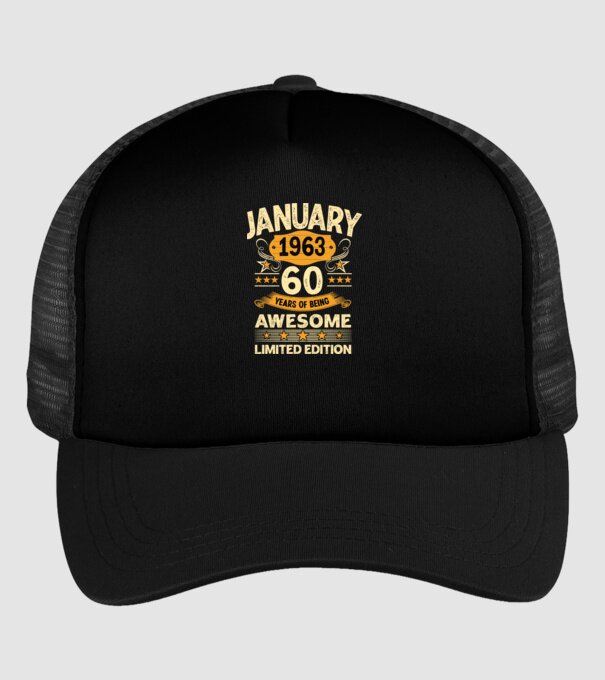 January 1963 60 years of being limited edition model negru pe tricou