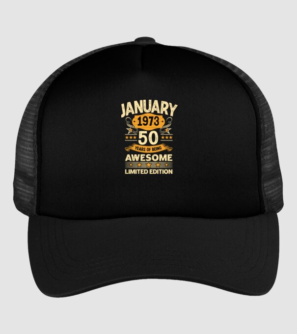 January 1973 50 years of being limited edition model negru pe tricou