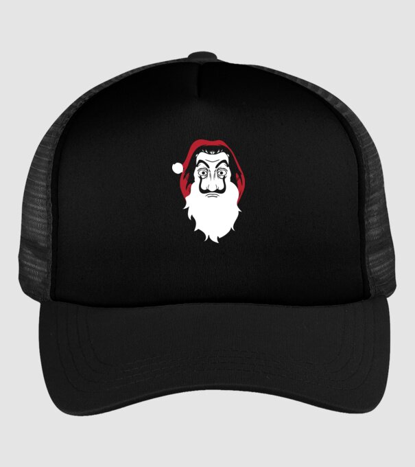 la casa de papel santa model negru pe tricou