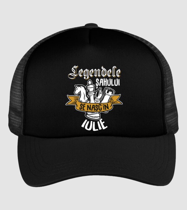 Legendele șahului se nasc în iulie model negru pe tricou